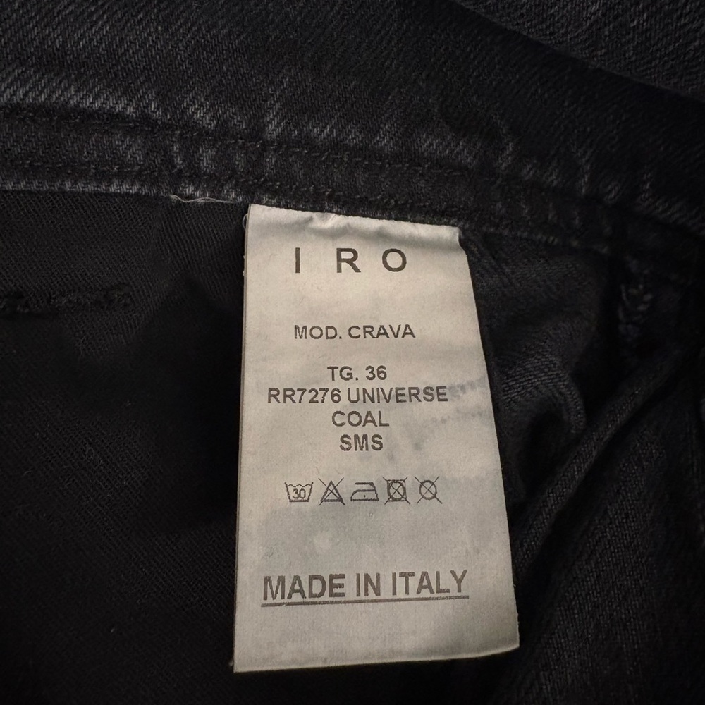 IRO Black High-Waisted Jeans with Belt UK 36 Worn once - Picture 4 of 5